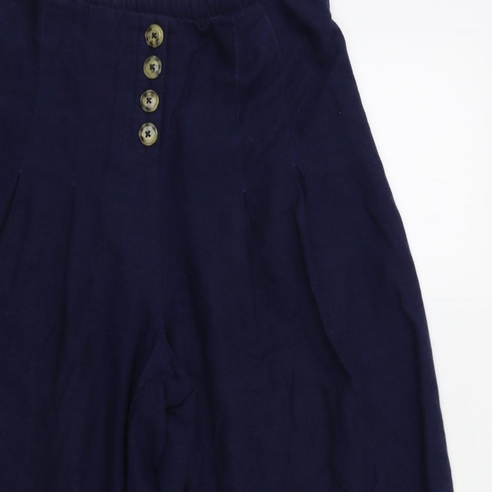 Monsoon Womens Blue   Cropped Trousers Size 12 L20 in