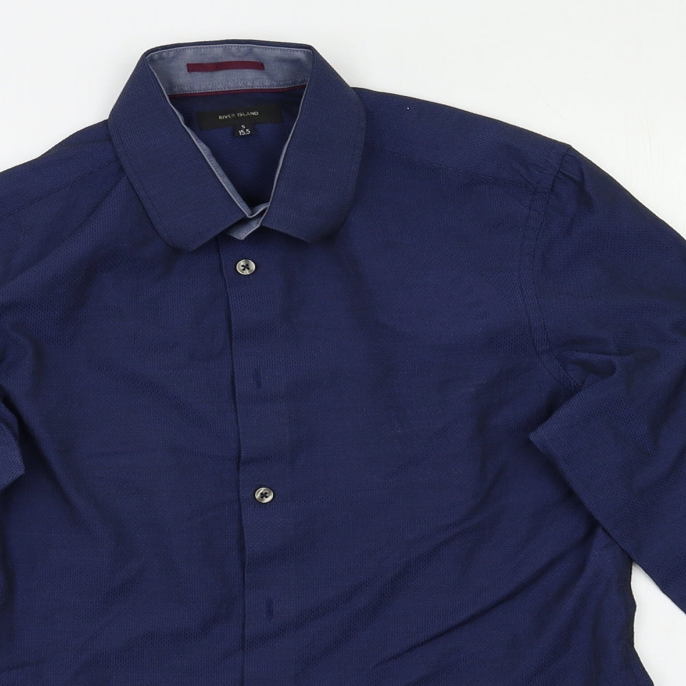 River Island Mens Blue    Dress Shirt Size S