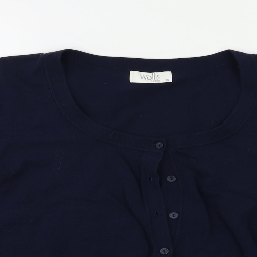 Wallis Womens Blue   Cardigan Jumper Size 18