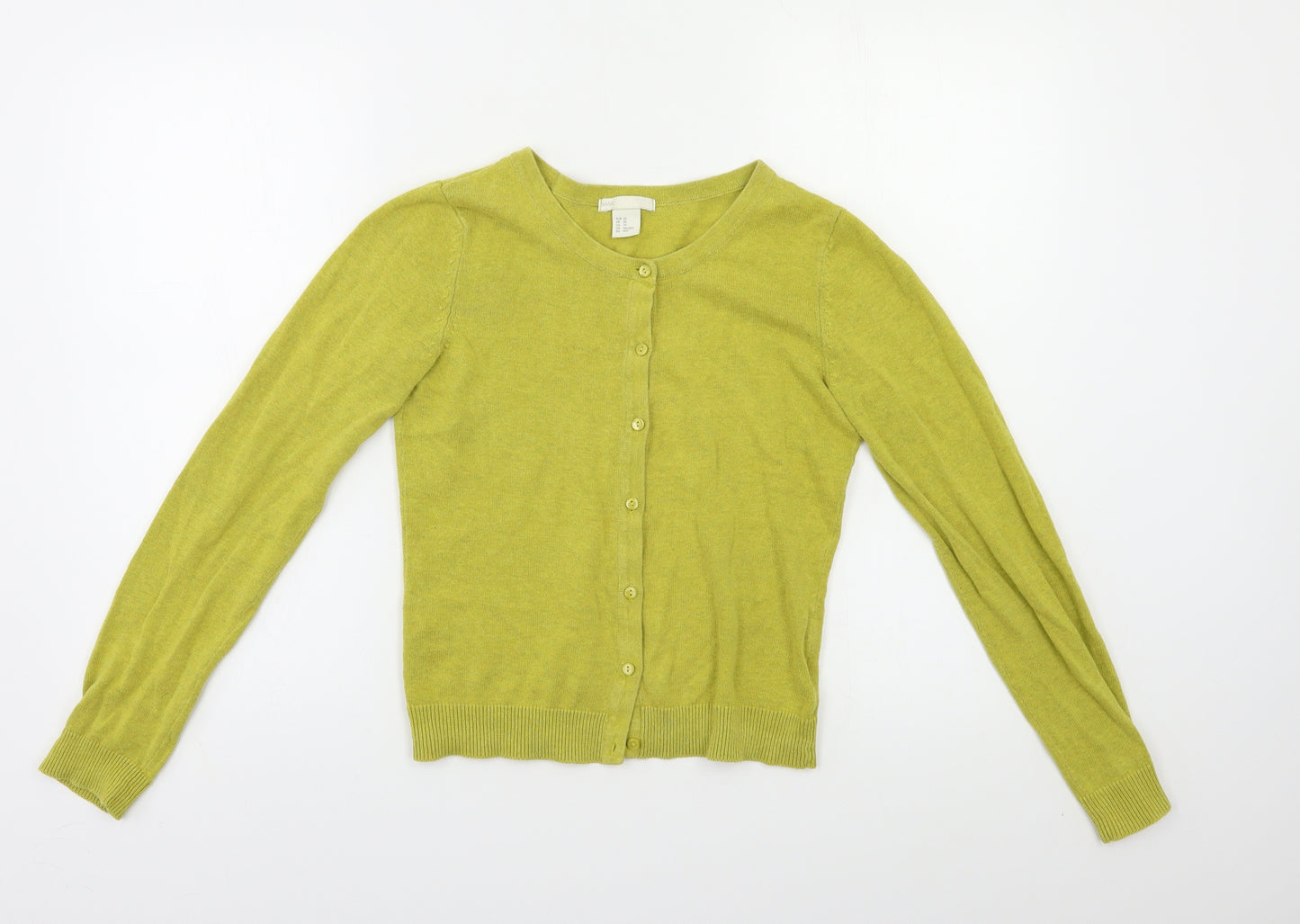 H&M Womens Yellow   Cardigan Jumper Size S