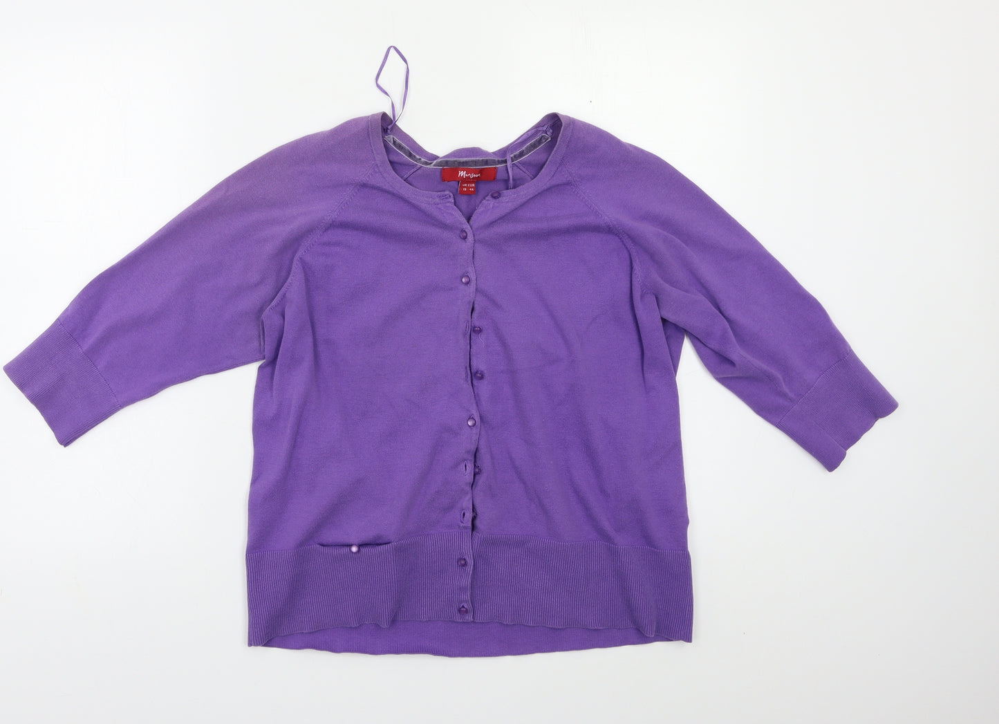 Monsoon Womens Purple   Cardigan Jumper Size 18