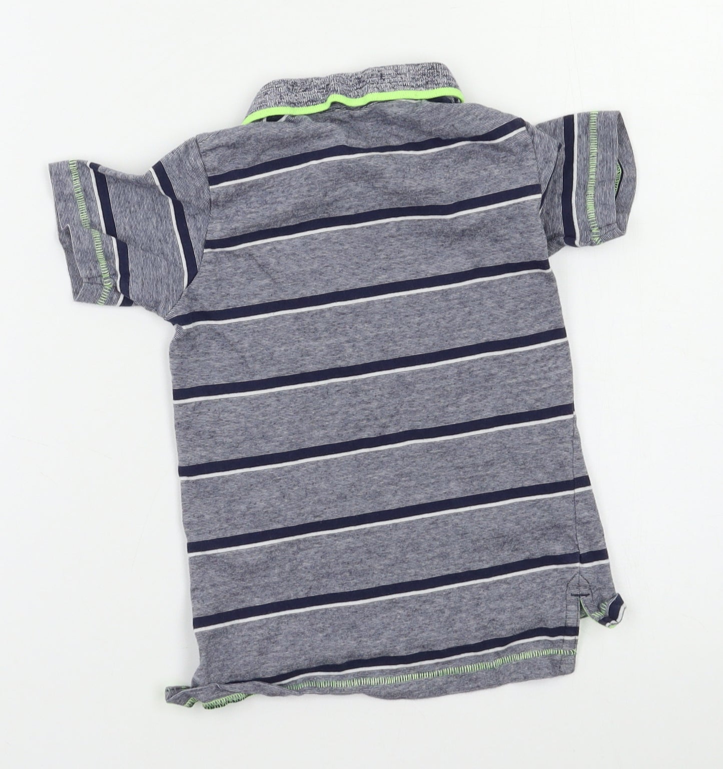 Matalan Boys Grey Striped  Basic Polo Size 3-4 Years