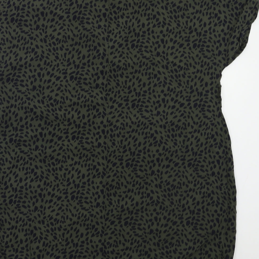 New Look Maternity Womens Green Animal Print  Tunic Blouse Size 16