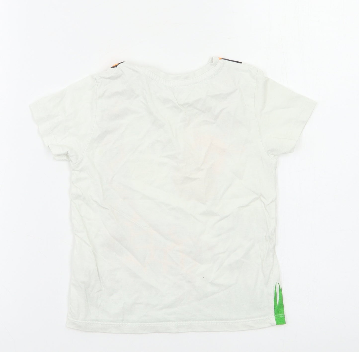 Pep&Co Girls White   Basic T-Shirt Size 3-4 Years  - Giraffe