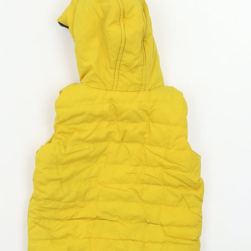 F&F Baby Yellow   Puffer Jacket Waistcoat Size 12 Months
