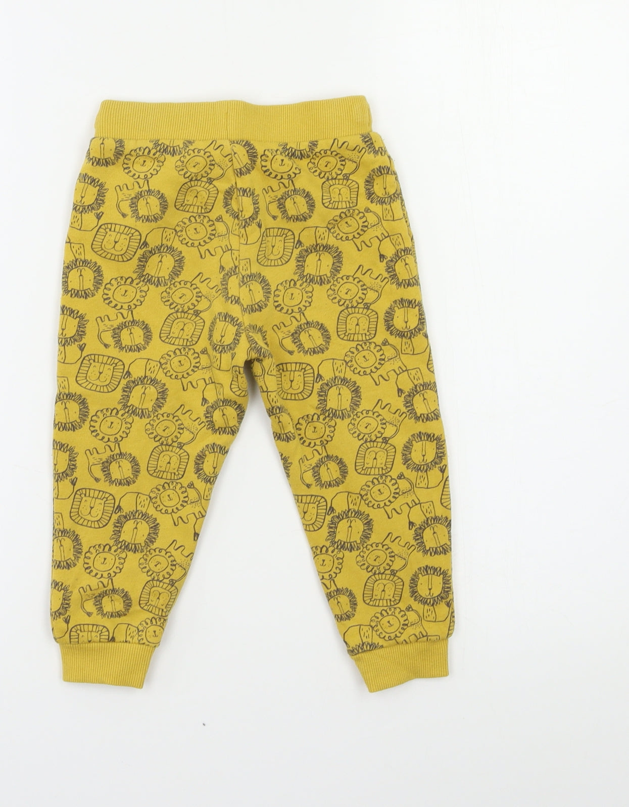 Fred & Flo Baby Yellow Geometric  Jogger Leggings Size 12 Months