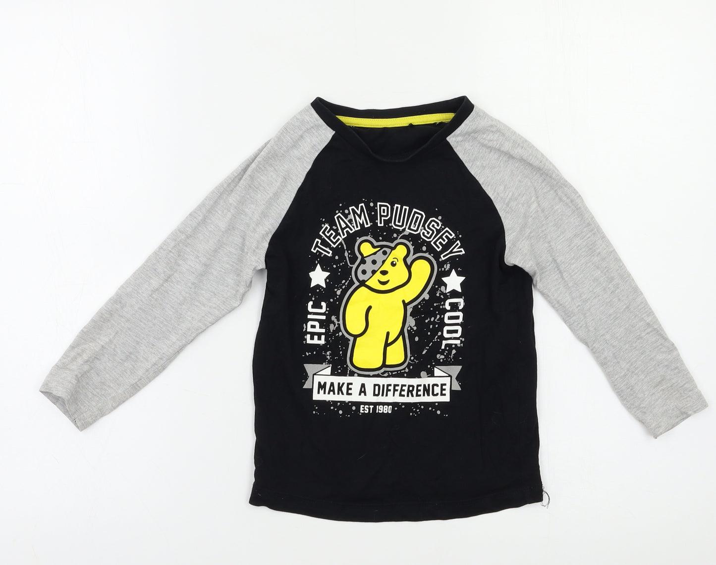 George Boys Grey   Basic T-Shirt Size 3-4 Years  - Pudsey Bear
