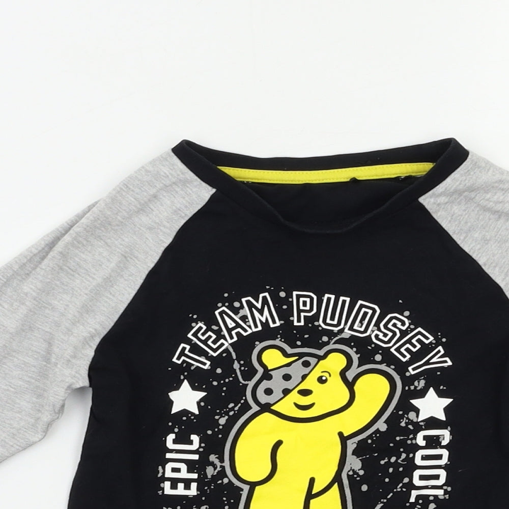 George Boys Grey   Basic T-Shirt Size 3-4 Years  - Pudsey Bear