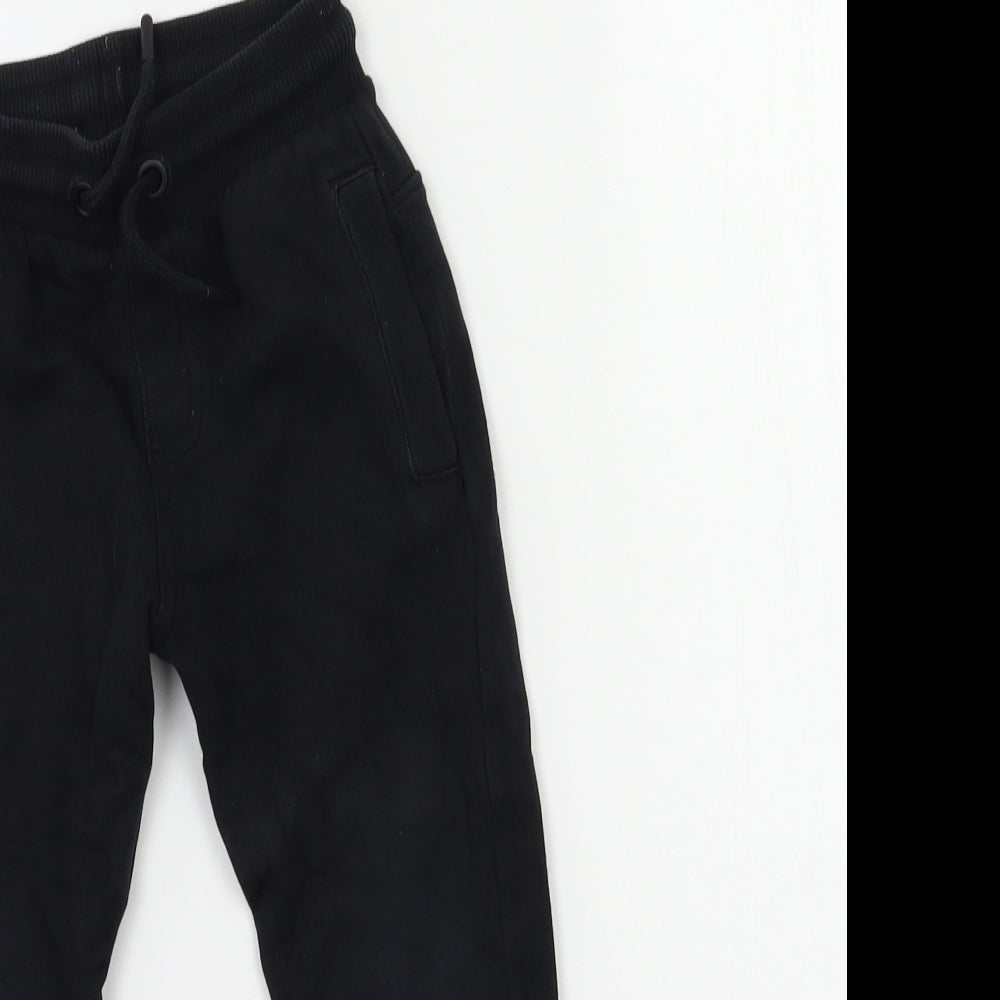 Nutmeg Boys Black   Jogger Trousers Size 3-4 Years