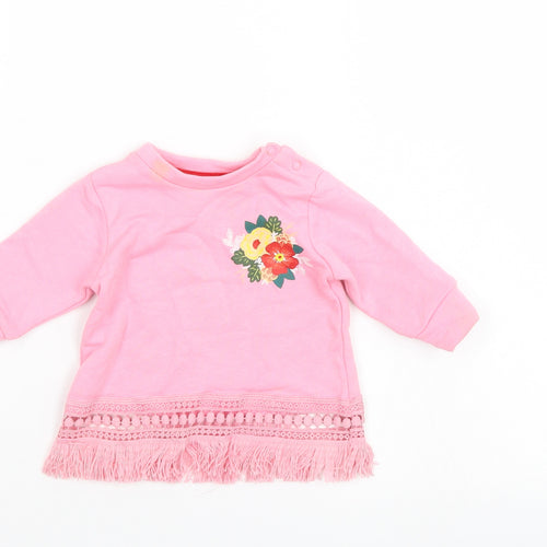 Leisure Club Girls Pink   Pullover Jumper Size 6-9 Months