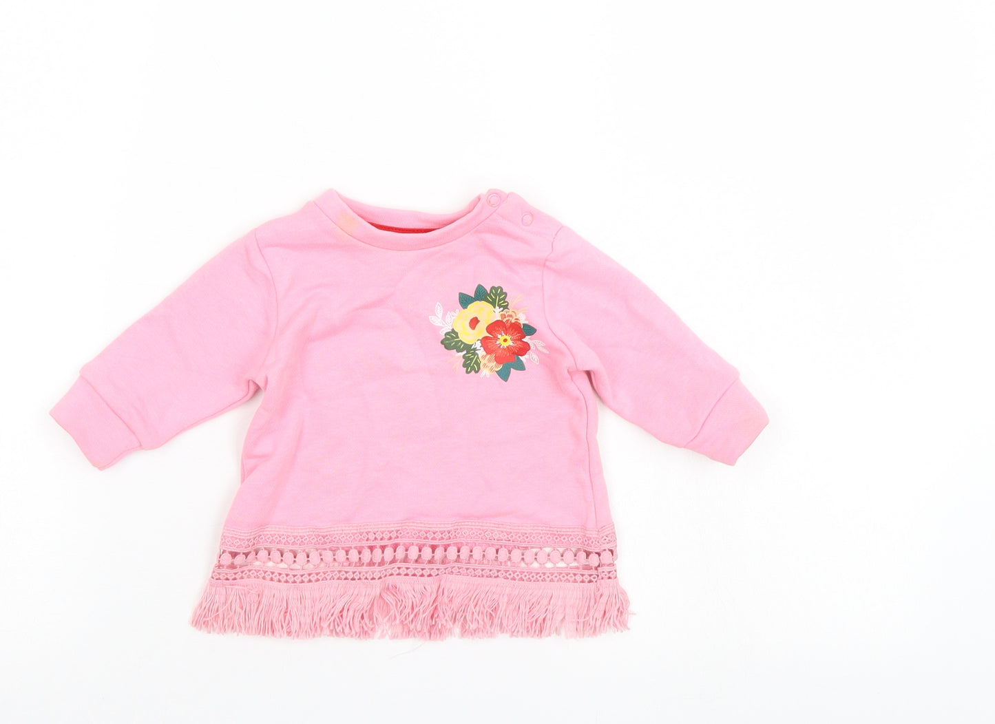 Leisure Club Girls Pink   Pullover Jumper Size 6-9 Months