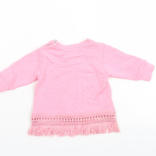 Leisure Club Girls Pink   Pullover Jumper Size 6-9 Months