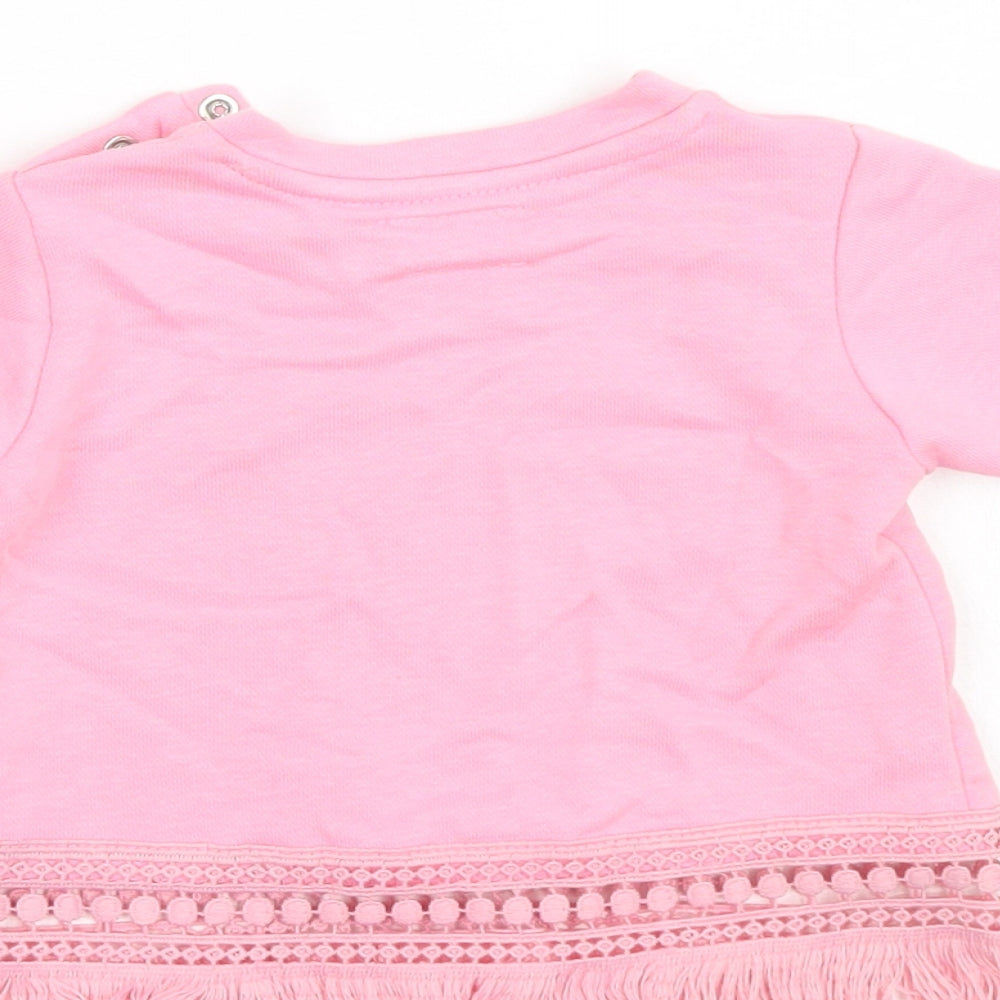 Leisure Club Girls Pink   Pullover Jumper Size 6-9 Months