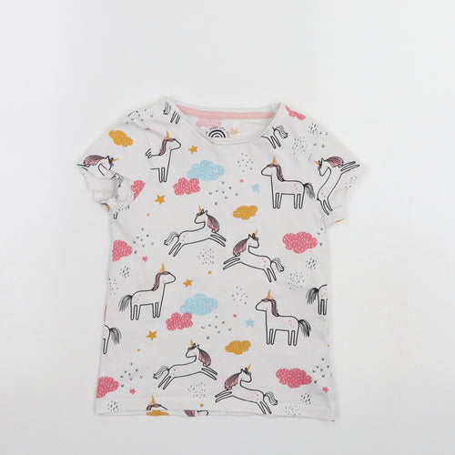 F&F Girls White   Basic T-Shirt Size 3-4 Years