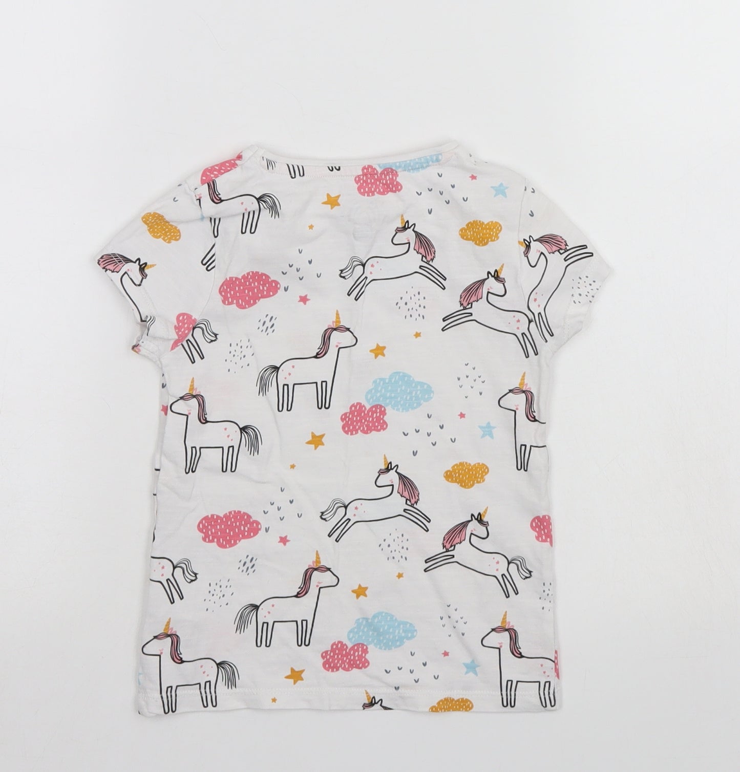 F&F Girls White   Basic T-Shirt Size 3-4 Years