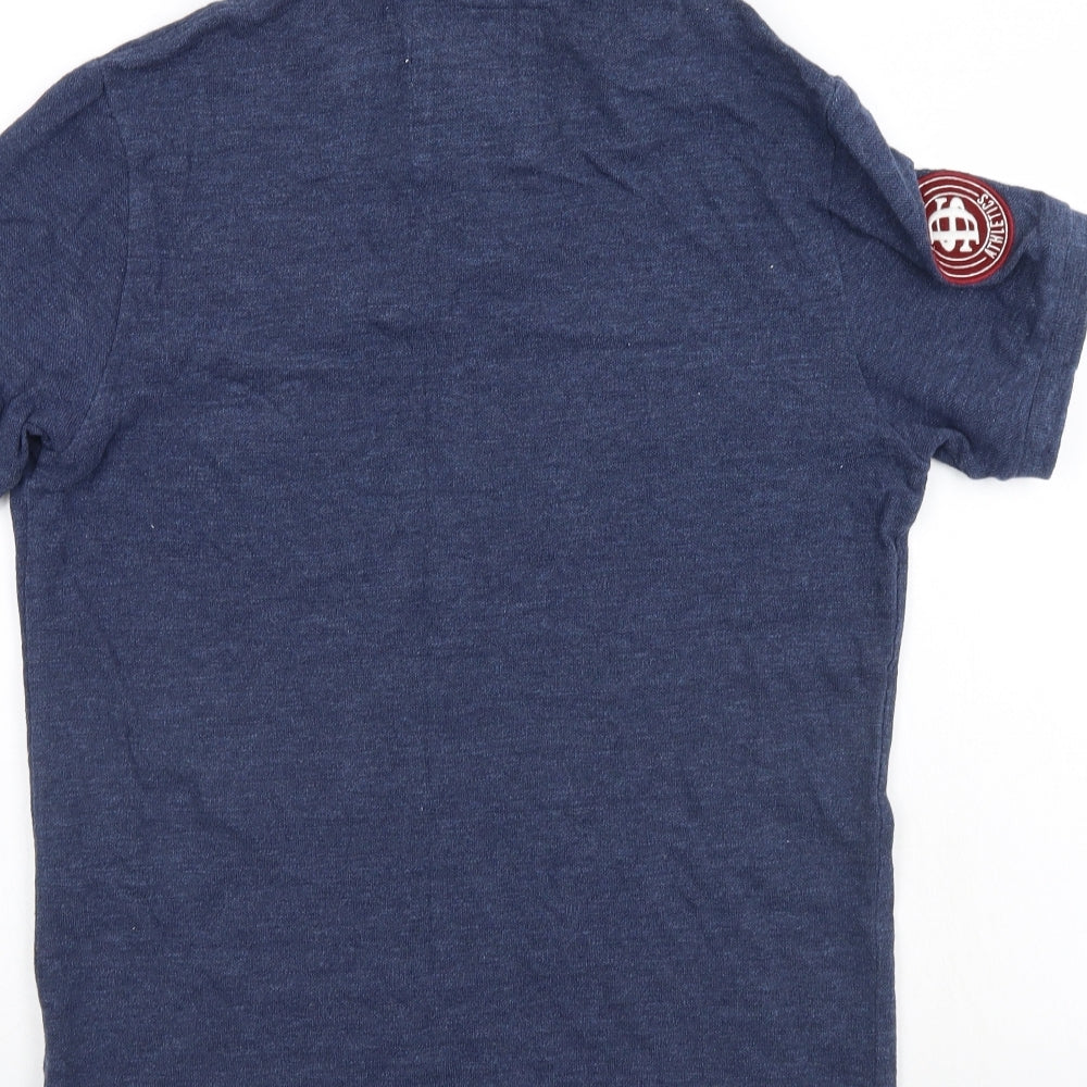 Super Dry Mens Blue    Polo Size M