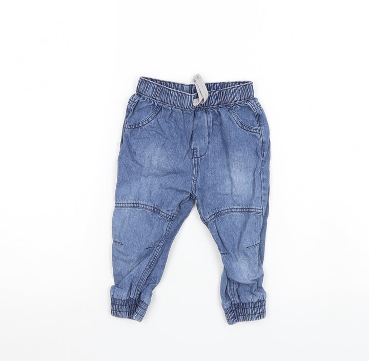 Nutmeg Blue Denim Jogger Jeans Size 12-18 Months - Elastic Waist