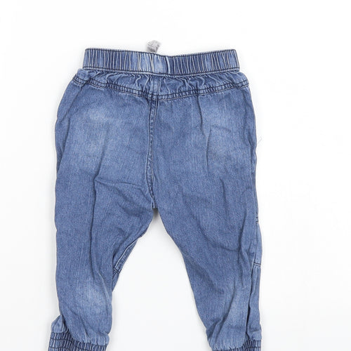 Nutmeg  Blue  Denim Jogger Jeans Size 12-18 Months  - Elastic Waist