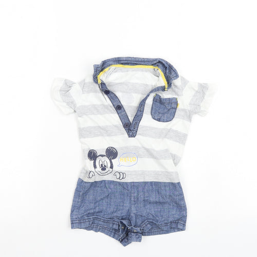 Disney Boys Multicoloured Striped  Shorts One-Piece Size 12-18 Months  - Disney