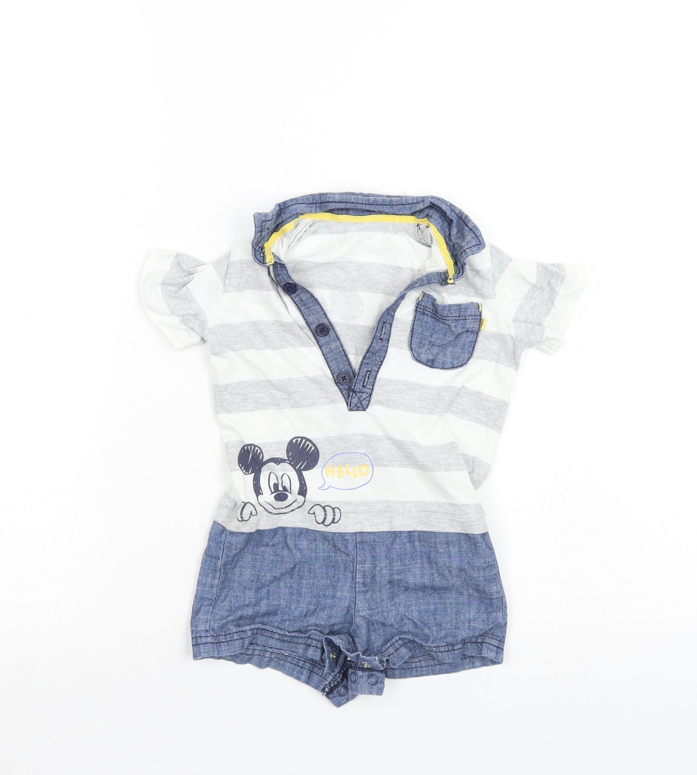 Disney Boys Multicoloured Striped  Shorts One-Piece Size 12-18 Months  - Disney