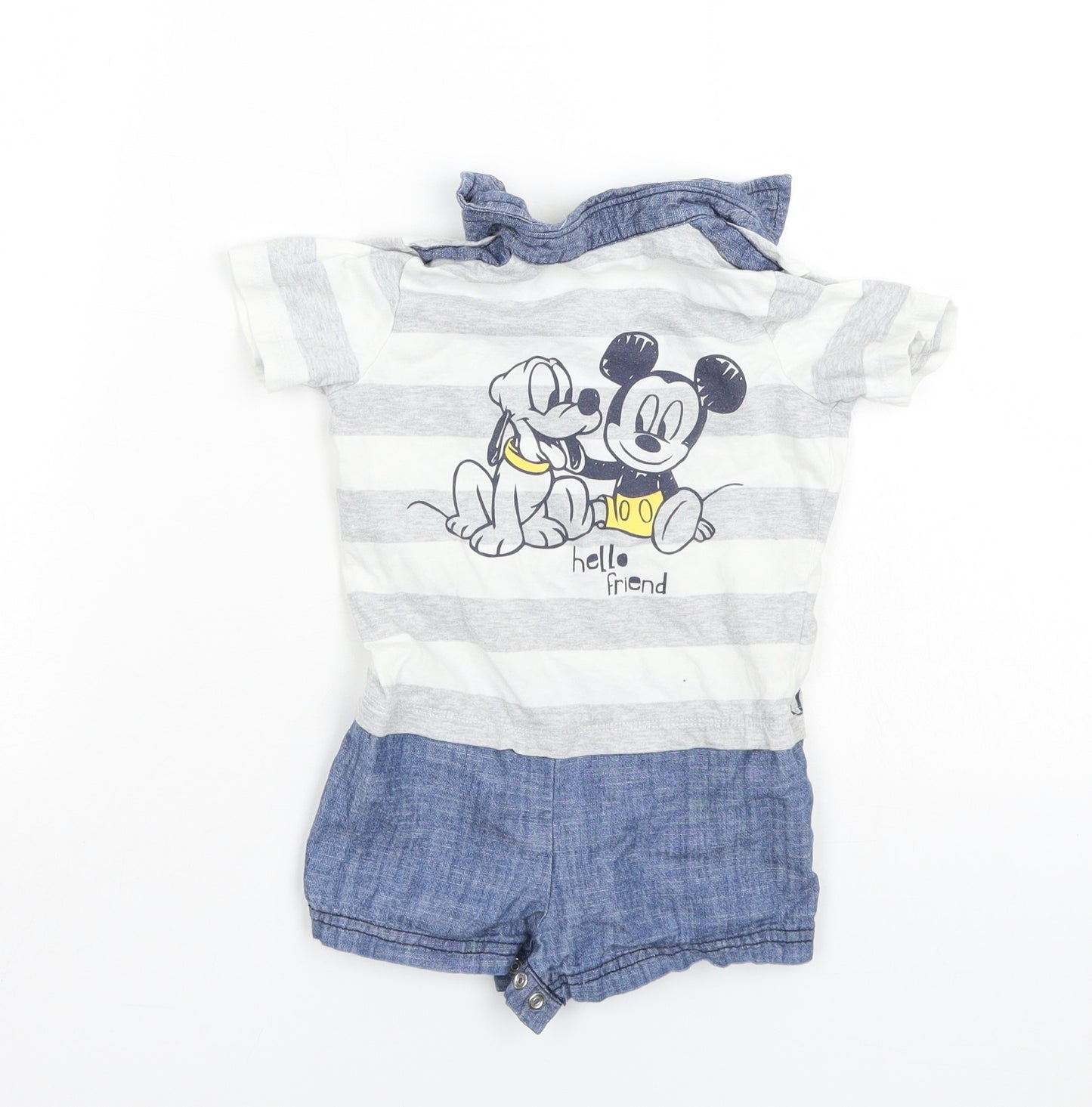 Disney Boys Multicoloured Striped  Shorts One-Piece Size 12-18 Months  - Disney
