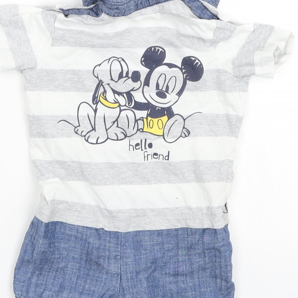 Disney Boys Multicoloured Striped  Shorts One-Piece Size 12-18 Months  - Disney