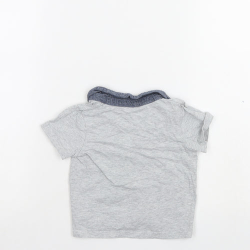 Disney Boys Grey   Basic Polo Size 12-18 Months
