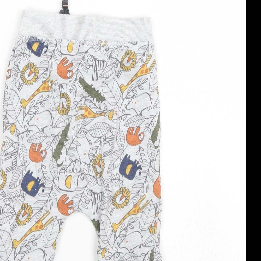 Primark Baby Grey Animal Print  Sweatpants Trousers Size 12-18 Months