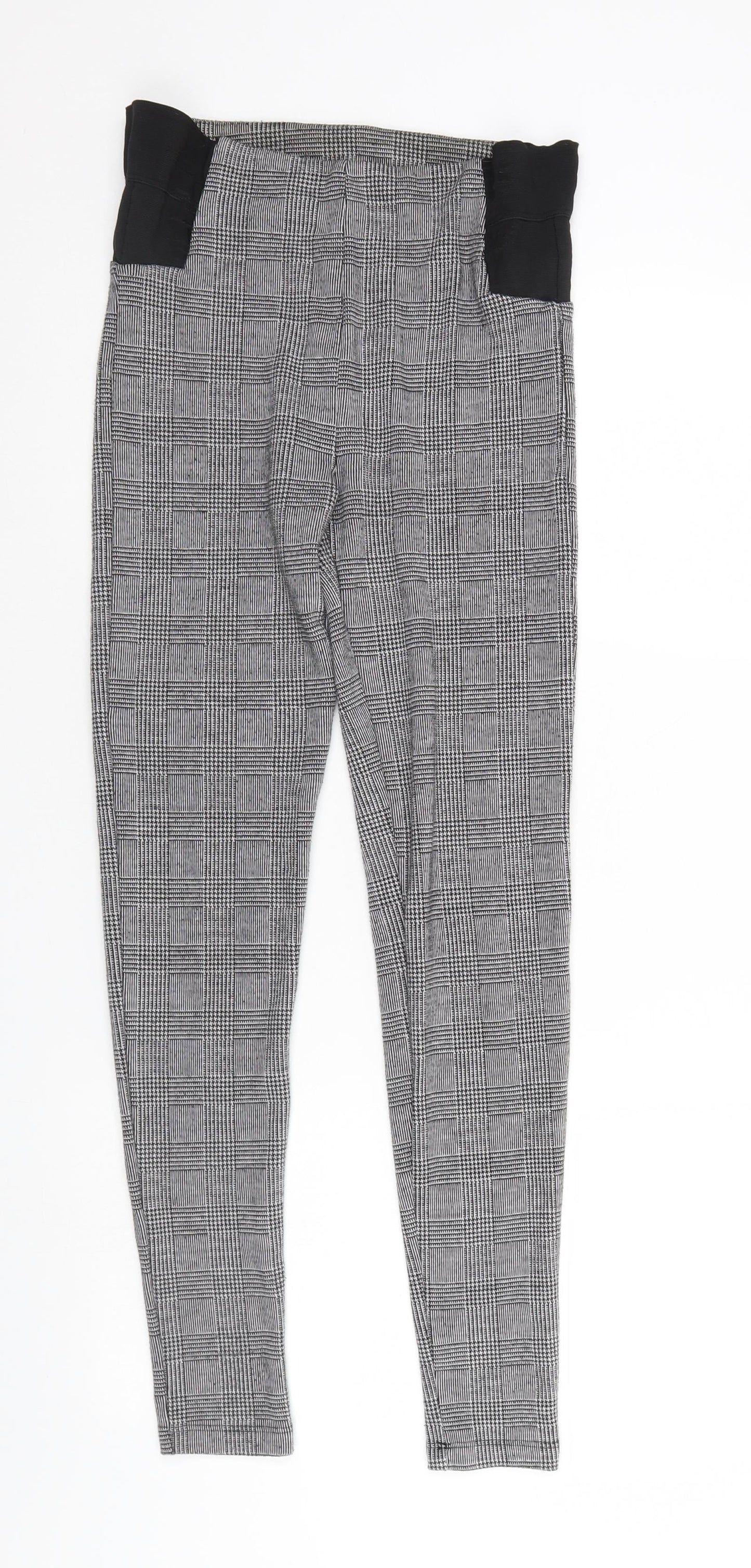 F&F Womens Grey Check  Trousers  Size 6 L28 in
