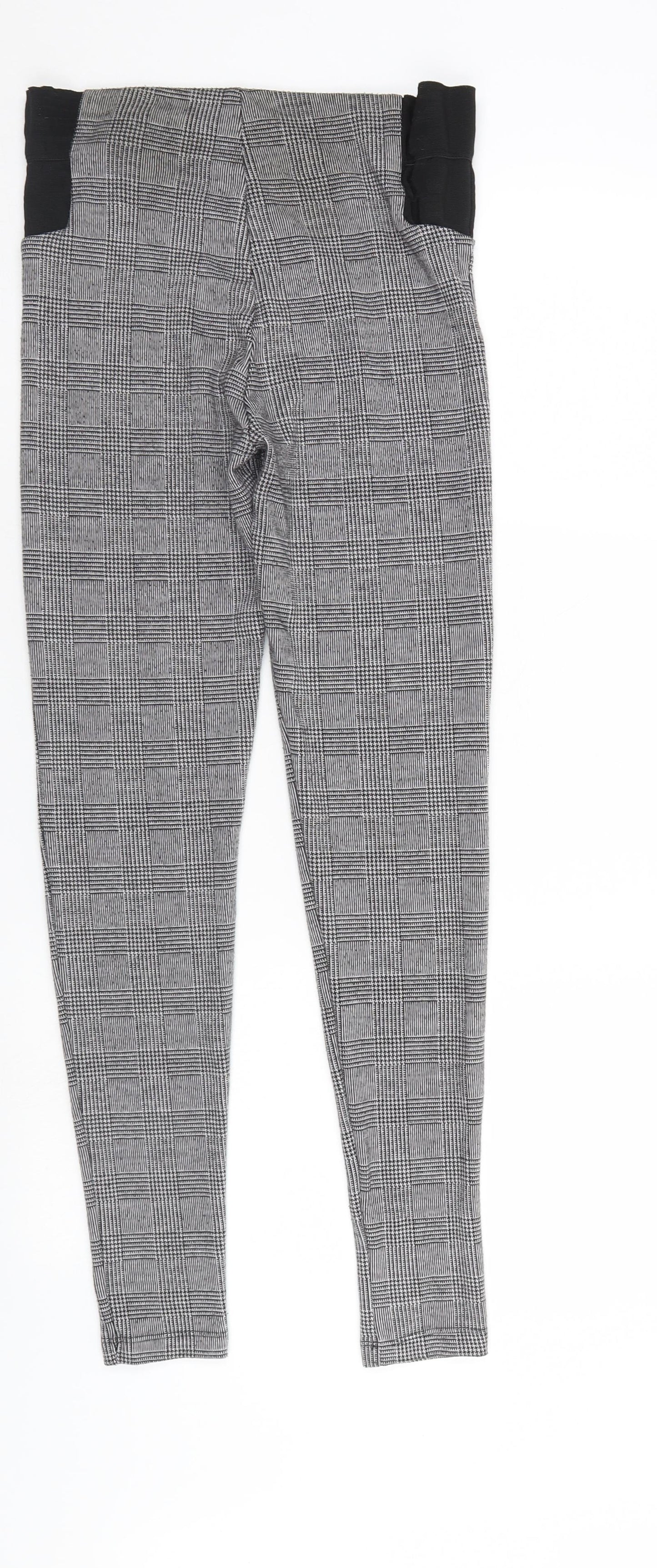 F&F Womens Grey Check  Trousers  Size 6 L28 in