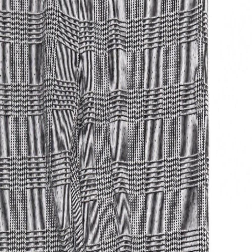 F&F Womens Grey Check  Trousers  Size 6 L28 in
