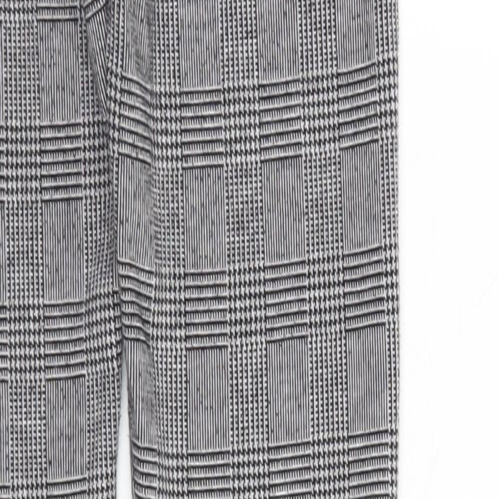 F&F Womens Grey Check  Trousers  Size 6 L28 in