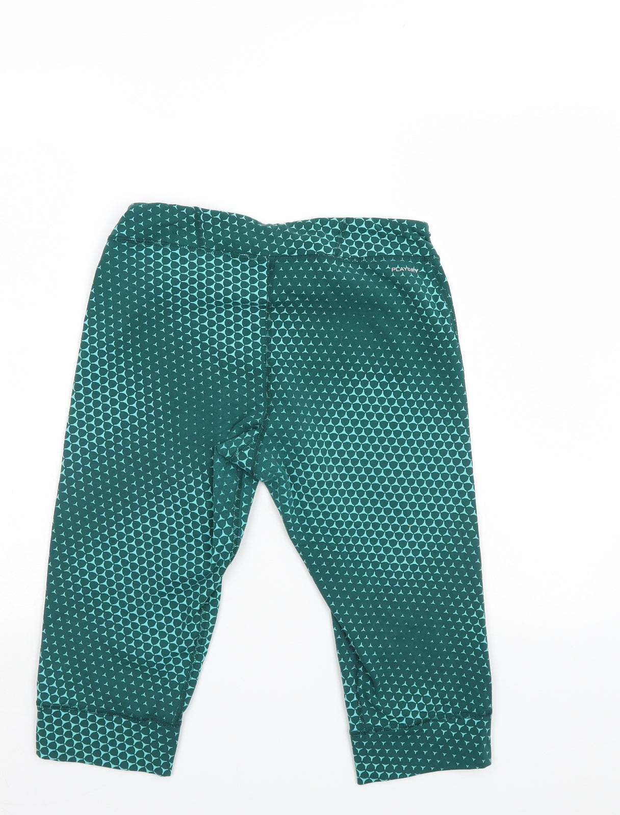 Reebok Womens Green Polka Dot  Capri Leggings Size 12 L16 in