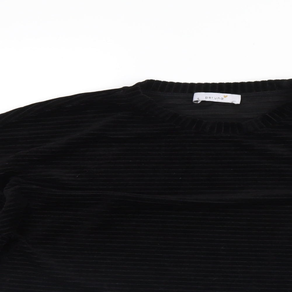 Per Una Womens Black Striped  Pullover Jumper Size 12