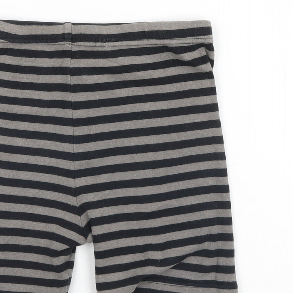 Kirkland Boys Black Striped  Sweat Shorts Size 7 Years