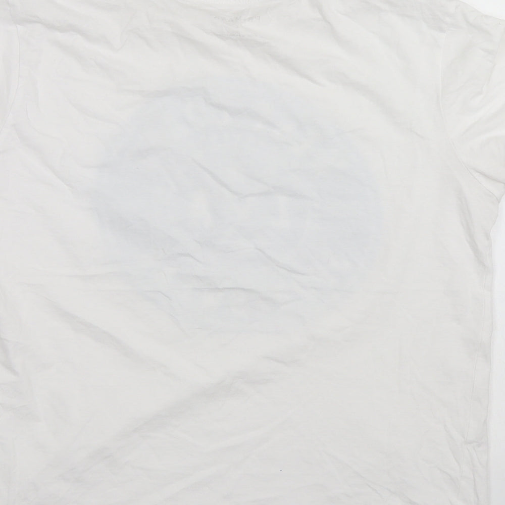 Primark Mens White    T-Shirt Size L