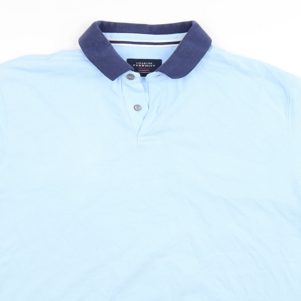 Charles Tyrwhitt Mens Blue    Polo Size L