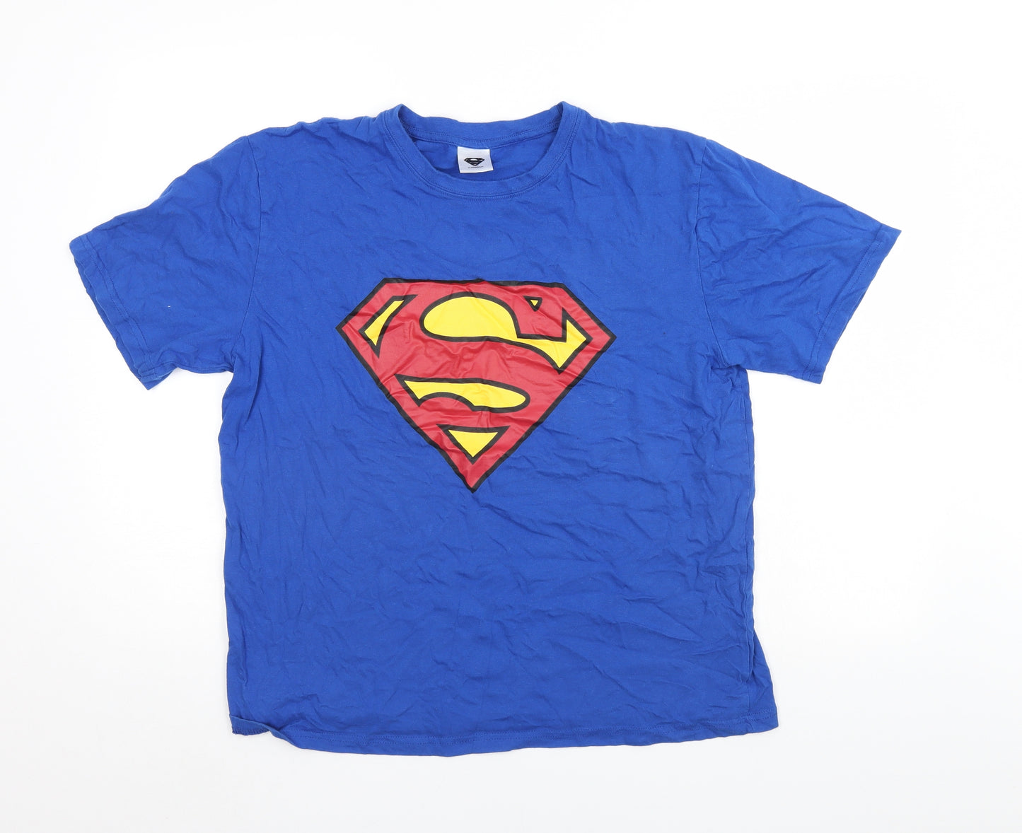 Superman Mens Blue    T-Shirt Size L