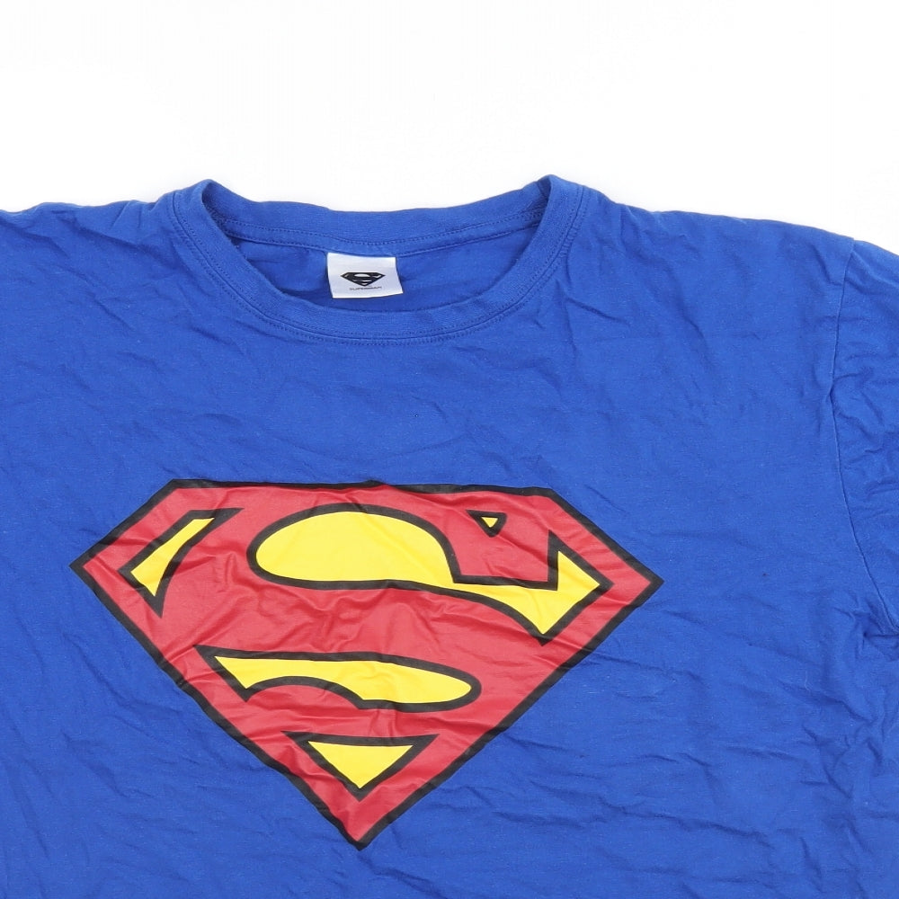 Superman Mens Blue    T-Shirt Size L