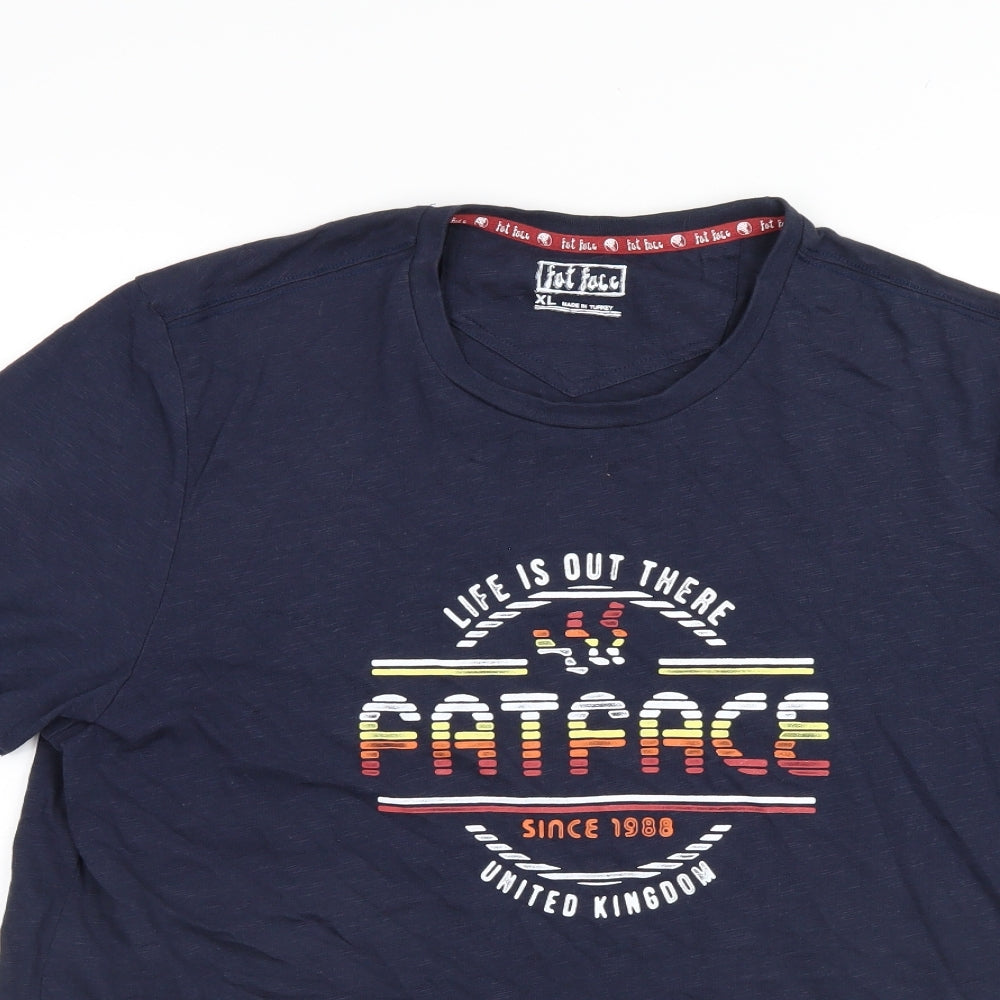 Fat Face Mens Blue    T-Shirt Size XL