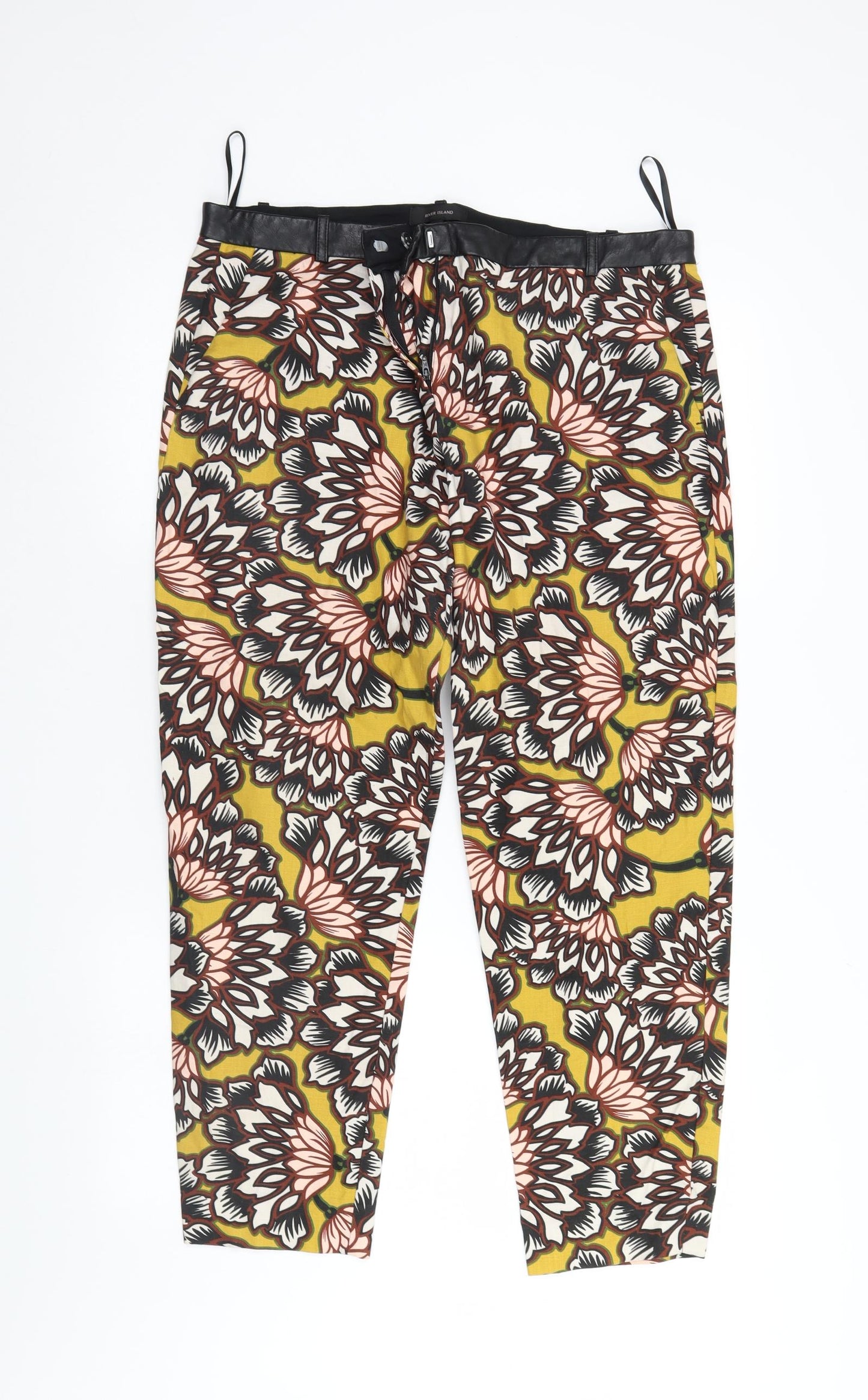 River Island Womens Multicoloured Floral  Trousers  Size 16 L26 in
