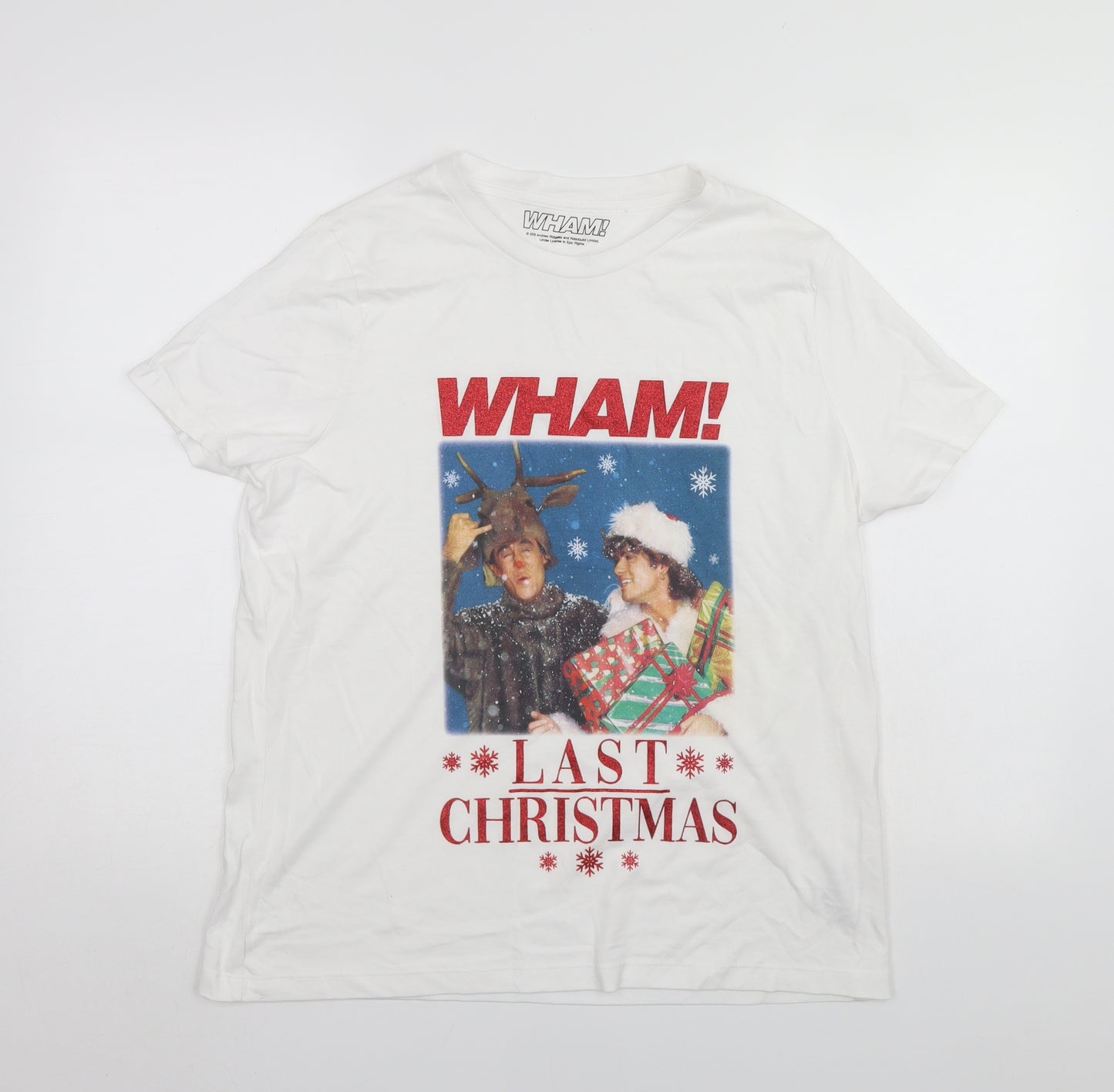 WHAM Womens White   Basic T-Shirt Size 14  - Christmas tee Shirt