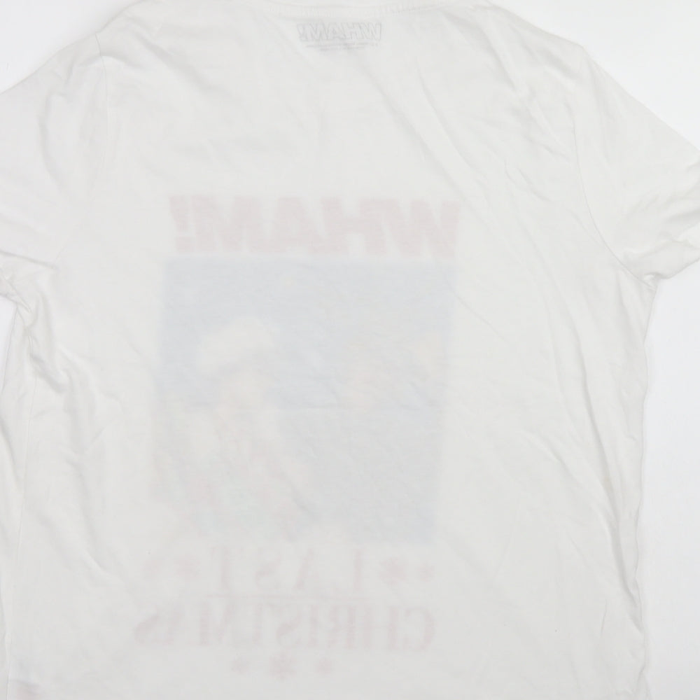 WHAM Womens White   Basic T-Shirt Size 14  - Christmas tee Shirt