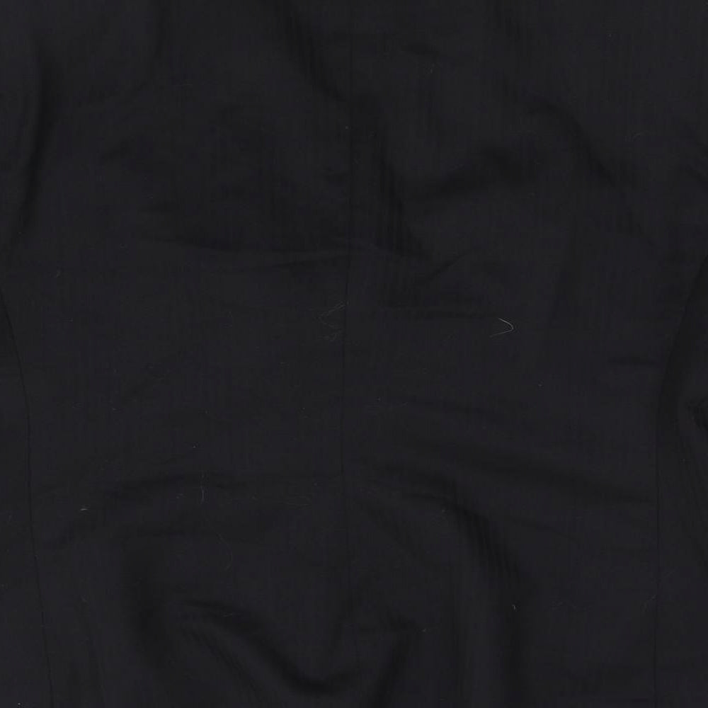 Slater Womens Black Striped  Jacket Blazer Size 14
