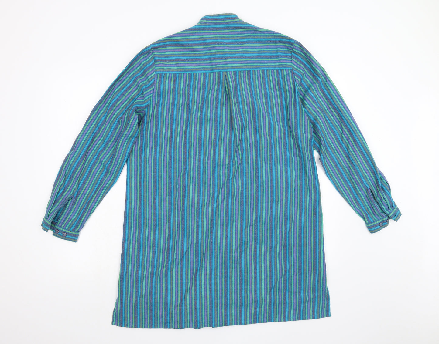 DW Shop Mens Green Striped   Button-Up Size 40