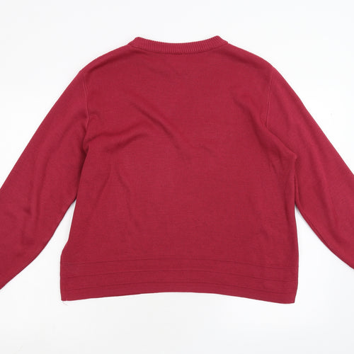 4 Me Womens Pink  Knit Pullover Jumper Size L