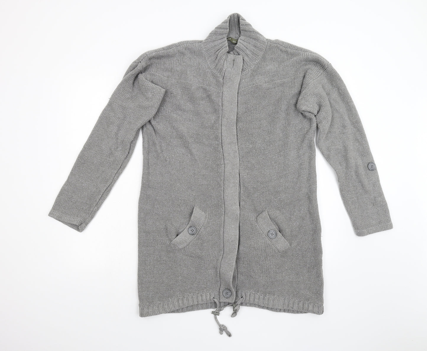 NEXT Womens Grey  Knit Cardigan Jumper Size 16