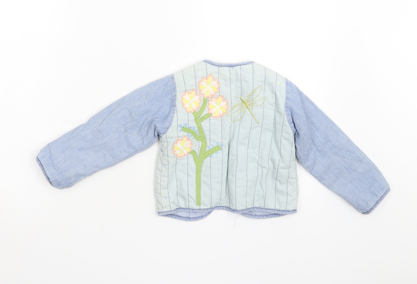 NEXT Girls Blue Floral  Jacket  Size 2-3 Years