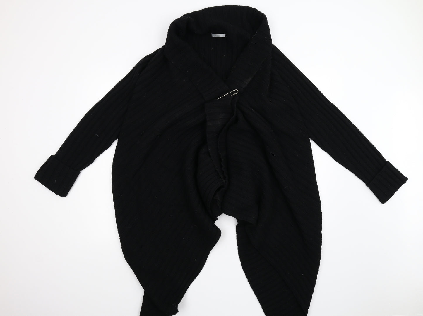 M&S Womens Black  Knit Cardigan Jumper Size 16