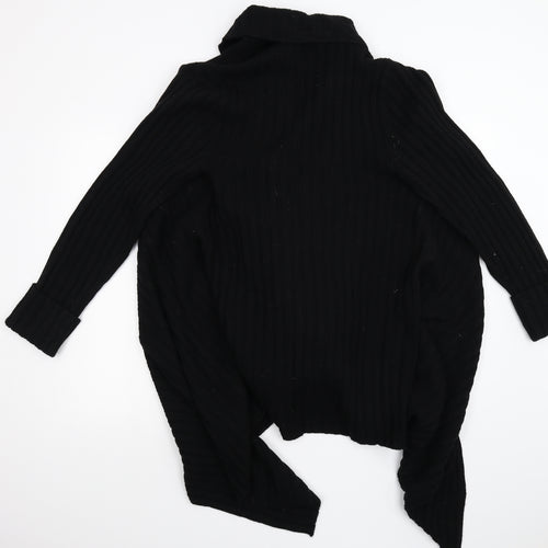 M&S Womens Black  Knit Cardigan Jumper Size 16